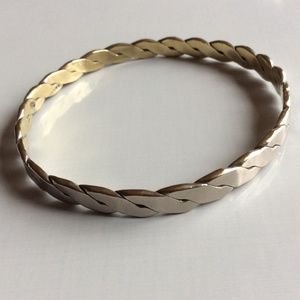 Vintage Taxco Mexico 925 Marked Sterling Silver Bangle Bracelet 18 g